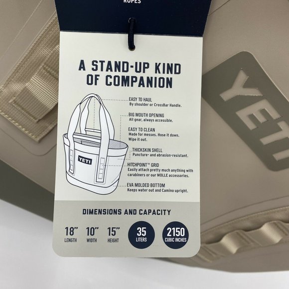 Yeti Camino Carryall 35 Tote Bag All Purpose Utility Everglade Sand Waterproof - Picture 6 of 10